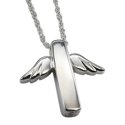 Winged Cross Urn Necklace