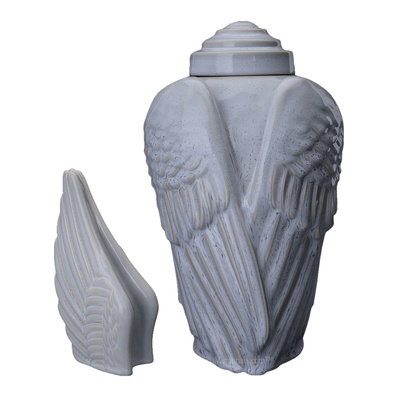 Wings Ash Grey Cremation Urns