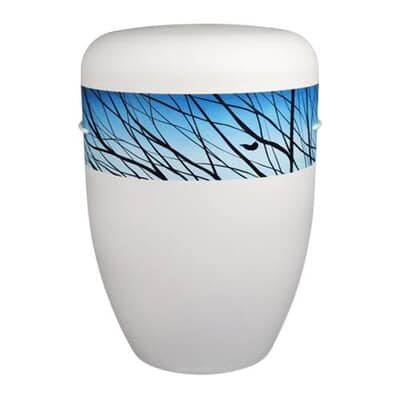 Winter Blue Biodegradable Cremation Urn
