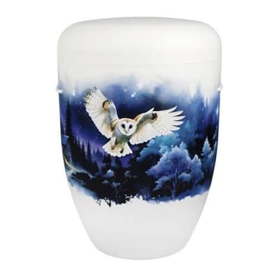 Winter Owl Biodegradable Cremation Urn