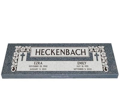 With Grace Companion Granite Headstone 36 x 12