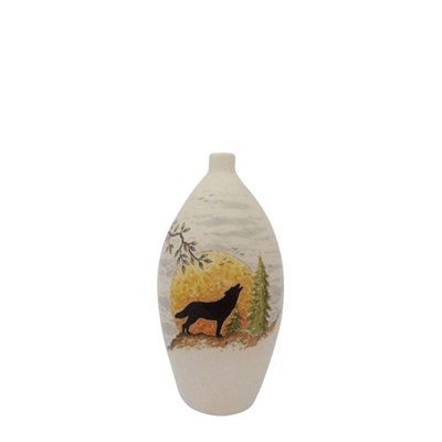 Wolf At Moonlight Small Cremation Urn