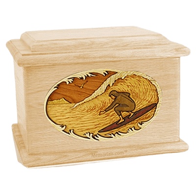 Surfer Maple Memory Chest Cremation Urn