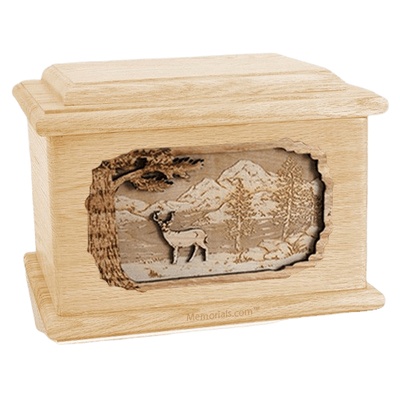 Deer Maple Memory Chest Cremation Urn