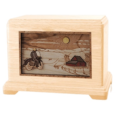 Motorcycle Moon Maple Hampton Cremation Urn