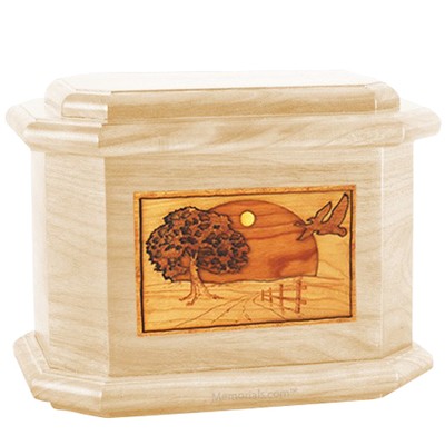 Geese Maple Octagon Cremation Urn