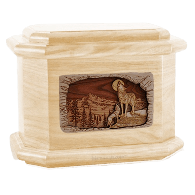 Moonlight Serenade Maple Octagon Cremation Urn