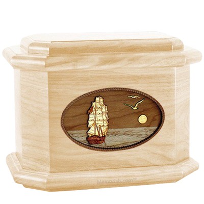 Sailing Home Maple Octagon Cremation Urn