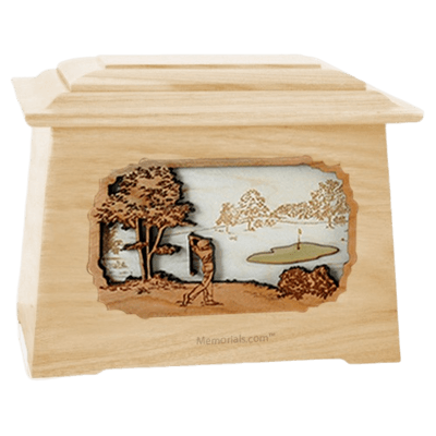 Golf Maple Aristocrat Cremation Urn