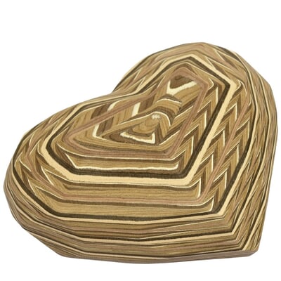Wooden Heart Cremation Urn