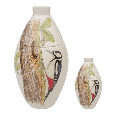 Woodpecker Ceramic Cremation Urns