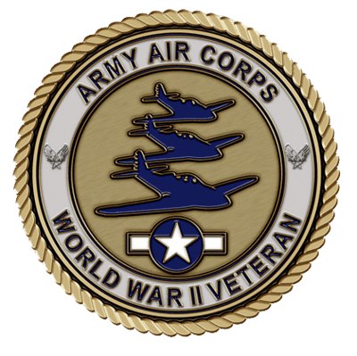 WWII Army Air Corp Veteran Large Medallion