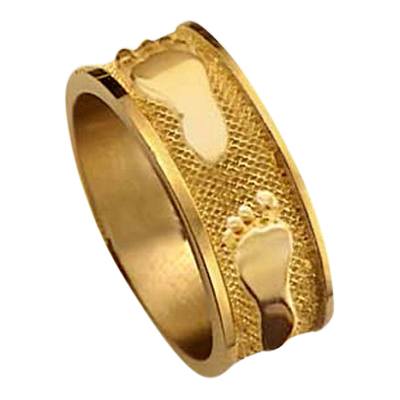 Heirloom Ring Foot Print 14k Yellow Gold Keepsakes