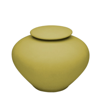 Yellow Silk Porcelain Clay Urn