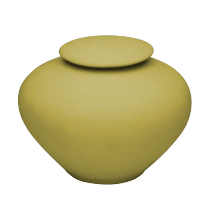 Yellow Silk Large Porcelain Clay Urn