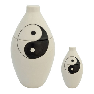 Yin Yang Ceramic Cremation Urns 