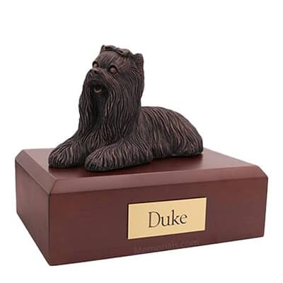 Yorkshire Terrier Bronze Large Dog Cremation Urn