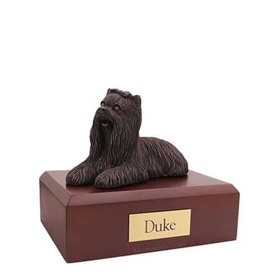 Yorkshire Terrier Bronze Small Dog Cremation Urn