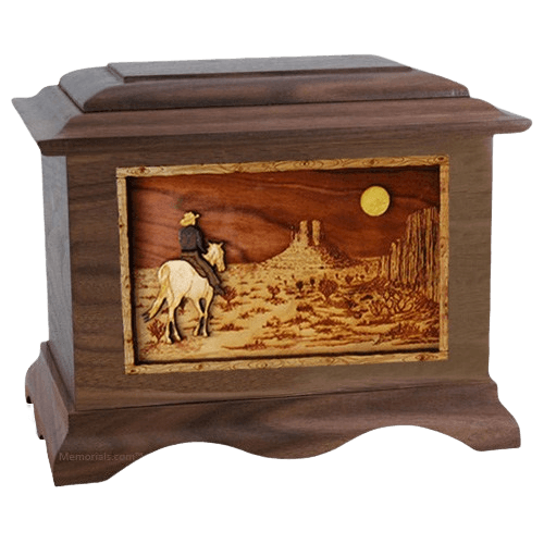 Horse Moon Wood Cremation Urns