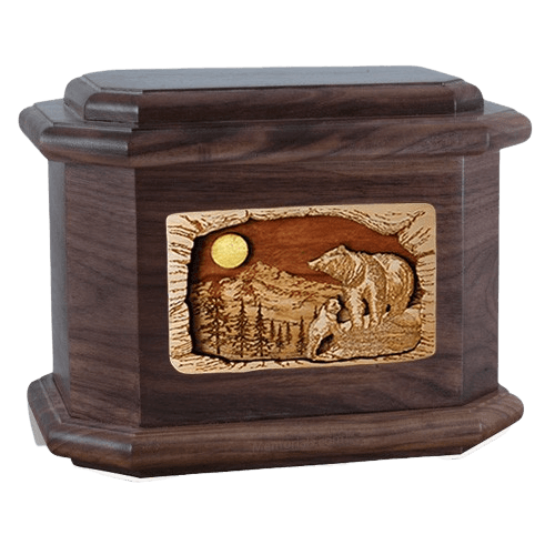Country Haven Walnut Octagon Cremation Urn