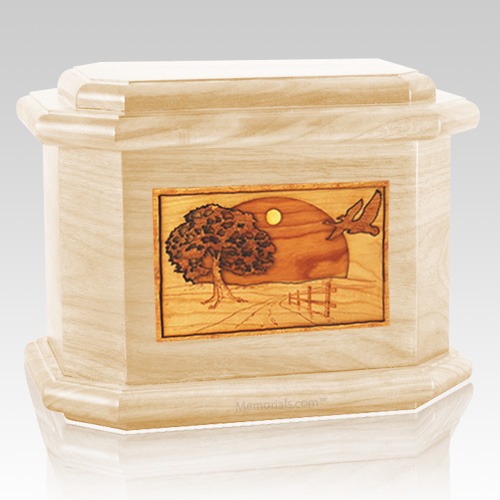 Geese Maple Octagon Cremation Urn